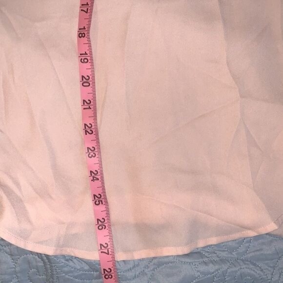 Yidarton Womens Blush Pink Long Sleeve Tie Neck Blouse Polyester M - Picture 6 of 8